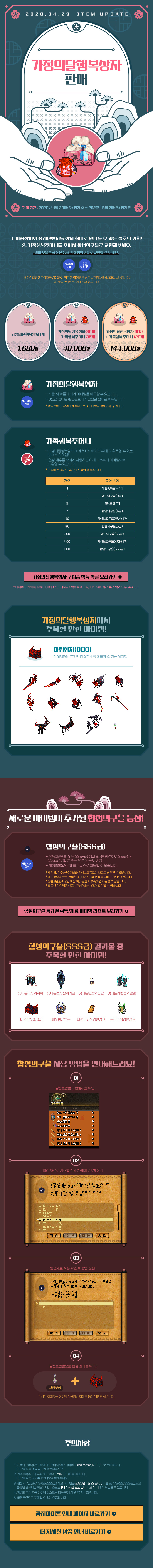 2020.04.29 ITEM UPDATE 가정의달행복상자 판매